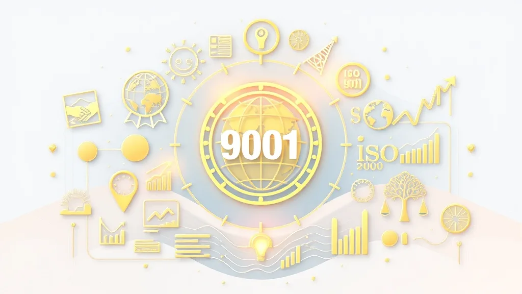 ISO 9001 인증의 주요 장점 (illustration 스타일)