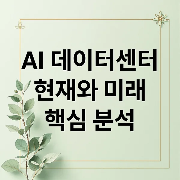 AI 데이터센터의 현재와 미래: 기술 발전부터 국가 경쟁력까지