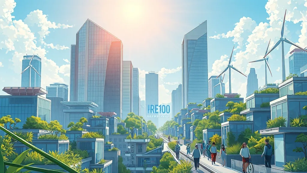 RE100: 기업 생존을 위한 필수 선택, 참여 방법과 혜택은? 8 RE100의 미래는 어떻게 될까요? (illustration 스타일)