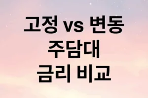 고정 vs 변동 금리: 주택담보대출 완벽 비교 & 선택 전략