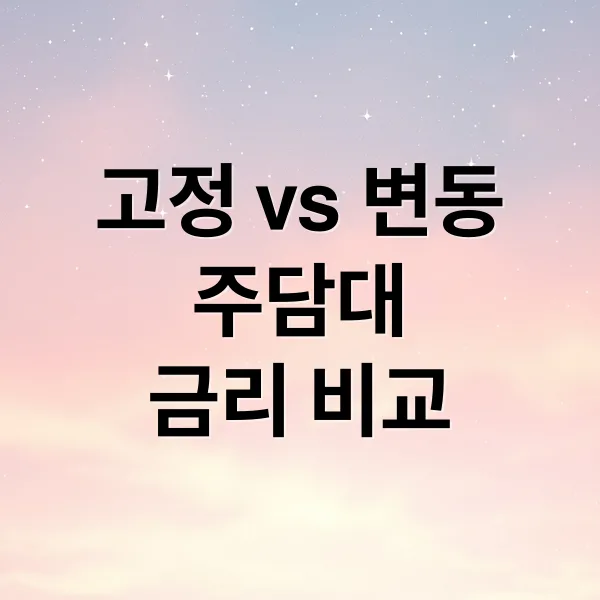 고정 vs 변동 금리: 주택담보대출 완벽 비교 & 선택 전략