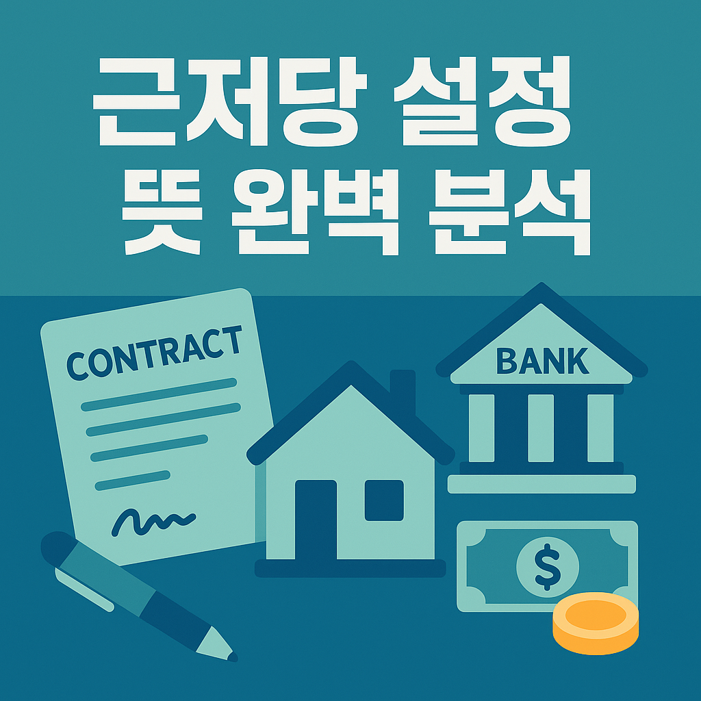 근저당 설정 뜻 완벽 분석