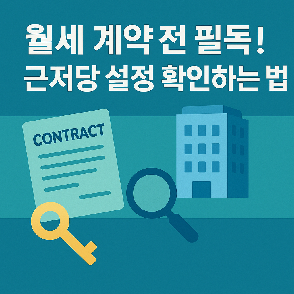 월세 계약 전 필독! 근저당 설정 확인하는 법