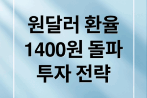 원/달러 환율 1400원 돌파! 원인 분석, 경제 영향 및 투자 전략