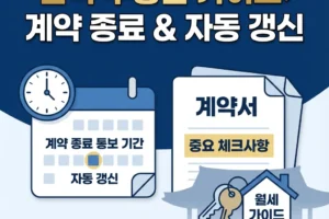 월세 계약 해지 통보 기간 및 묵시적 갱신 후 효력 발생 시점 완벽 가이드