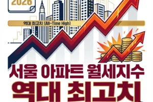 서울 아파트 월세지수 역대 최고치 경신 및 2026년 주택 시장 전망 가이드
