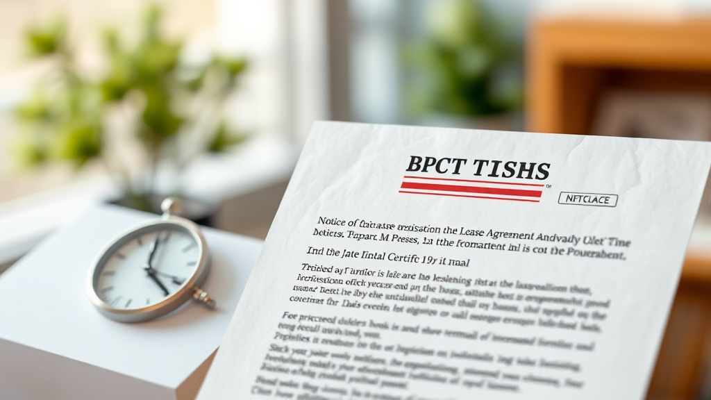 임대차 계약 해지 통보 방법 총정리: 시기, 효력, 내용증명 및 분쟁 예방 팁 33 효과적인 임대차 계약 해지 통보 방법과 주의사항 (realistic 스타일)