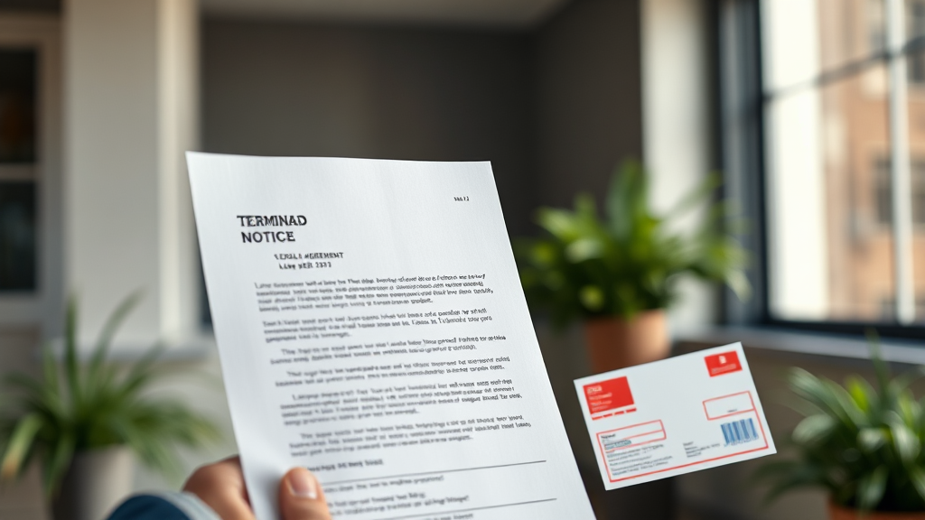 임대차 계약 해지 통보 방법 총정리: 시기, 효력, 내용증명 및 분쟁 예방 팁 34 임대차 계약 해지 통보, 꼭 알아야 할 법적 효력 (realistic 스타일)