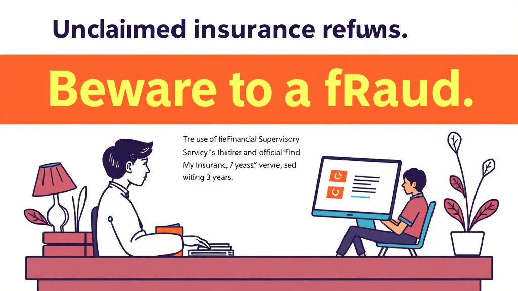 숨은 보험금 환급, 이것만은 주의하세요! (illustration 스타일)