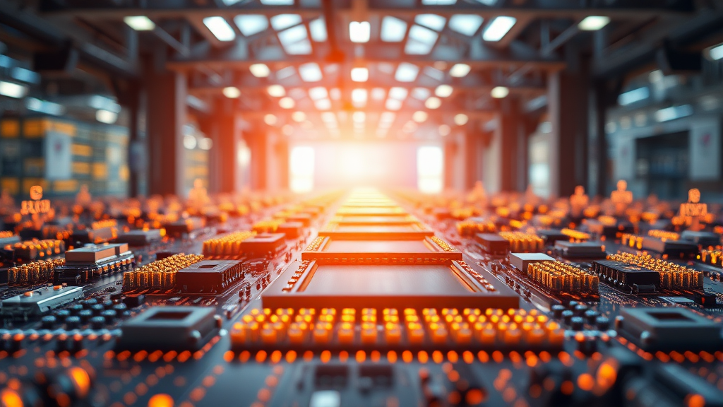 삼성전자의 HBM 기술 전략과 경쟁 우위 (realistic 스타일)