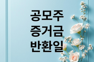 공모주 증거금 반환일 완벽 가이드: 언제, 어떻게 받을까?