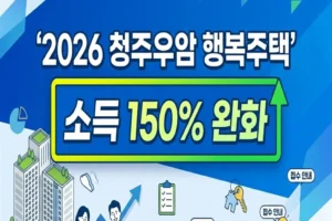 2026년 청주우암 행복주택 입주자격 완화: 소득 150% 기준 및 신청 팁