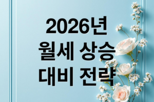2026년 월세 상승 대비: 전세 월세 차이점과 나에게 맞는 주거 형태 선택 가이드