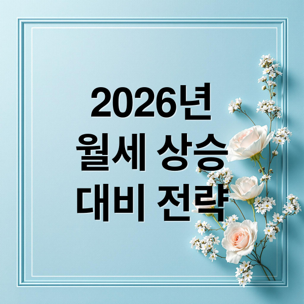 2026년 월세 상승 대비: 전세 월세 차이점과 나에게 맞는 주거 형태 선택 가이드