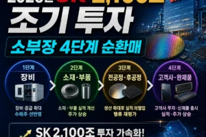 2026년 SK 2,100조 원 조기 투자, 반도체 소부장 4단계 순환매 분석