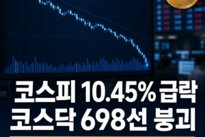 코스피 10.45% 급락 코스닥 698선 붕괴, 2026년 7월 28일 서킷브레이커 증시 체크포인트