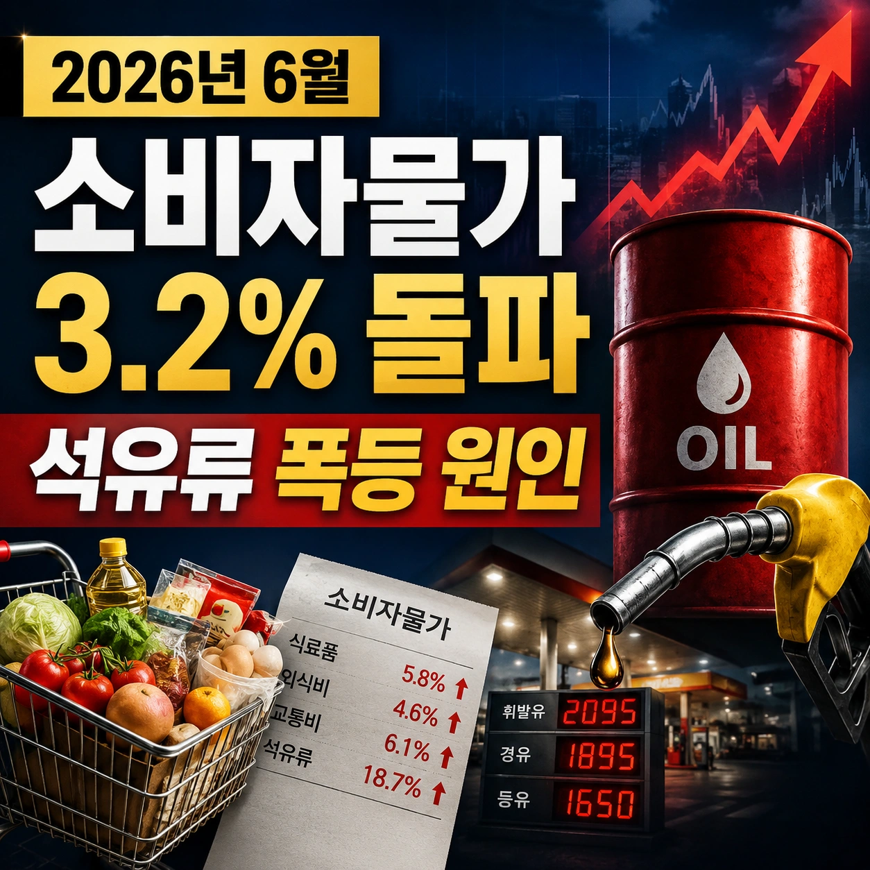 2026년 6월 소비자물가 3.2% 돌파 섬네일