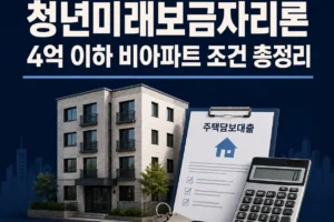 청년미래보금자리론 4억 이하 비아파트 조건 총정리
