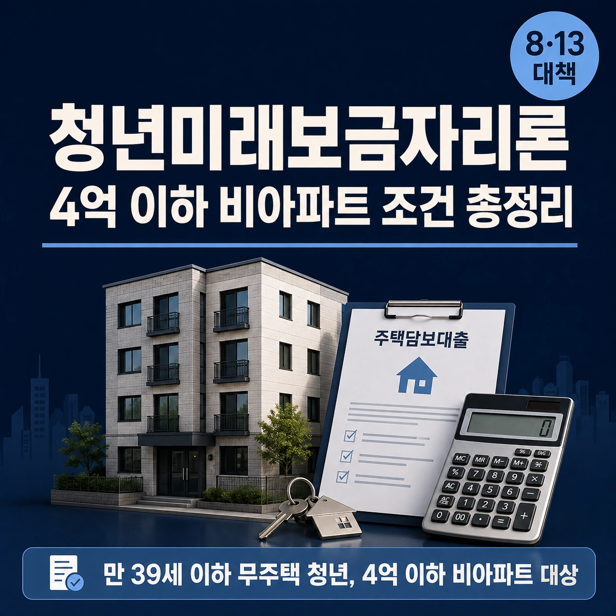 청년미래보금자리론 4억 이하 비아파트 조건